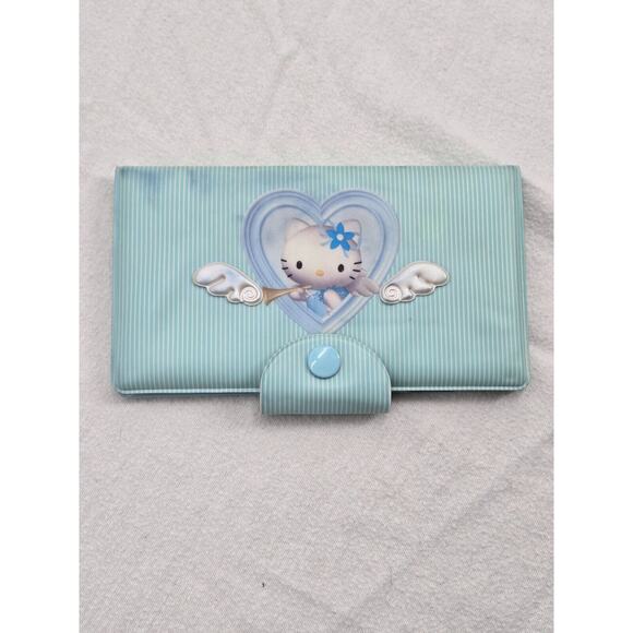 Vintage and Rare Sanrio 2001 New Hello Kitty‎ Blue Angel Wings Checkbook Wallet. - Picture 1 of 8